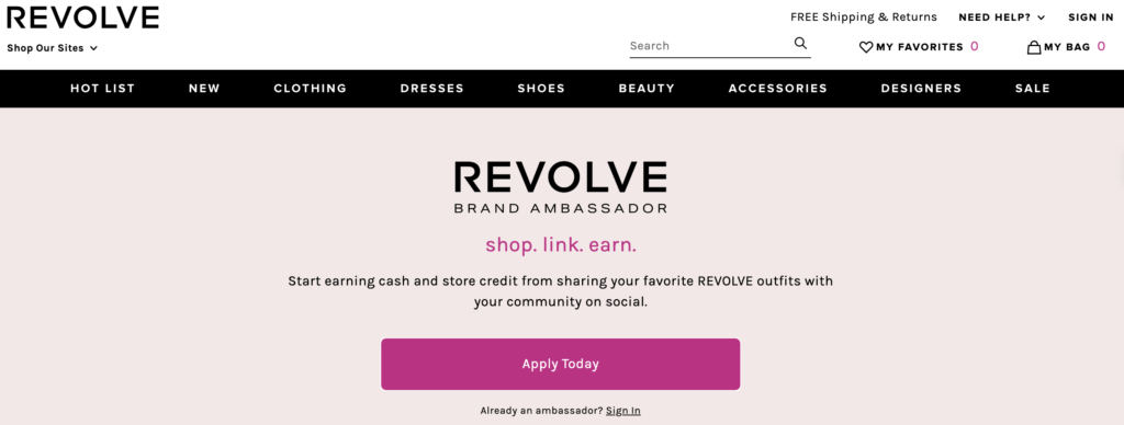 All About The Revolve Influencer Program