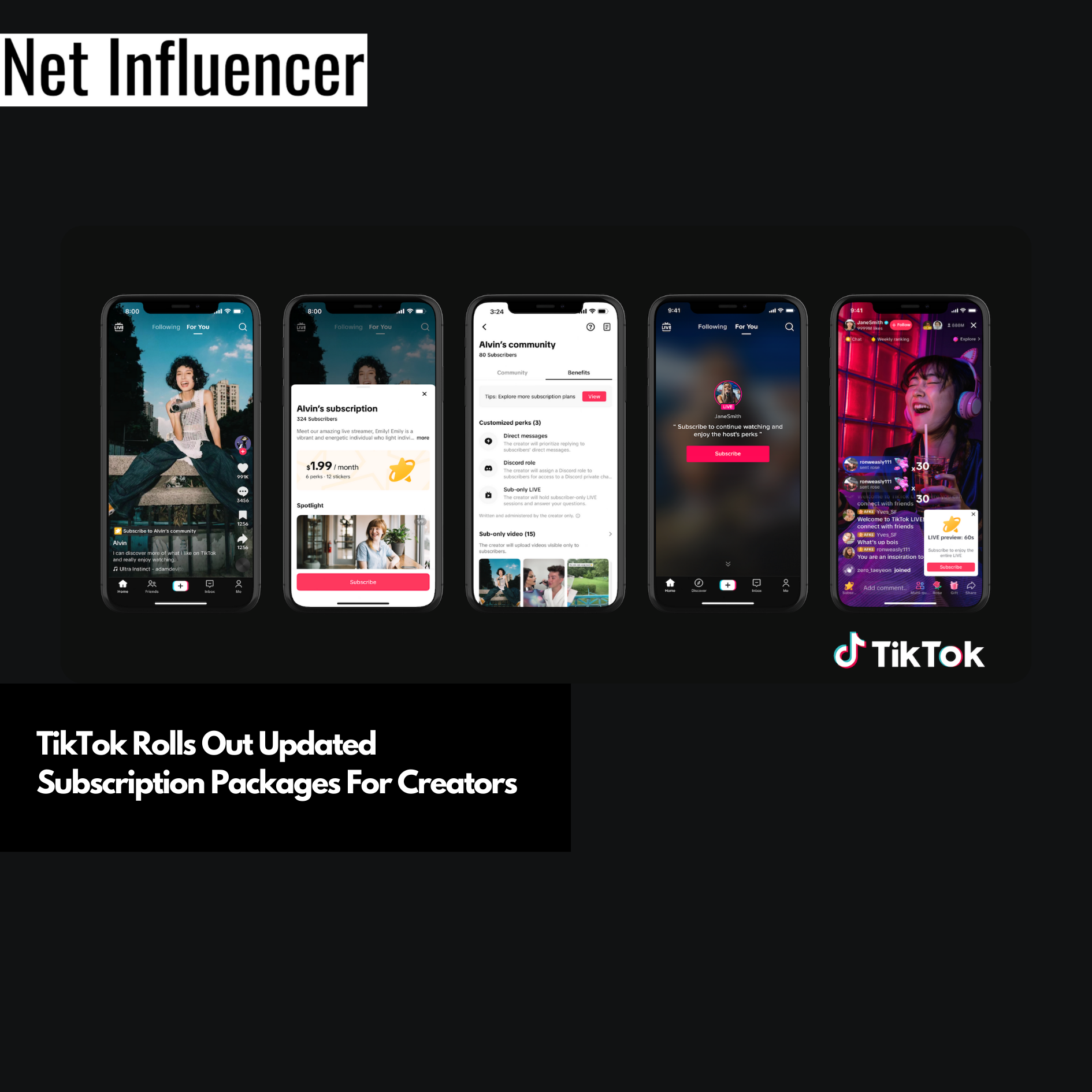 TikTok Rolls Out Updated Subscription Packages For Creators