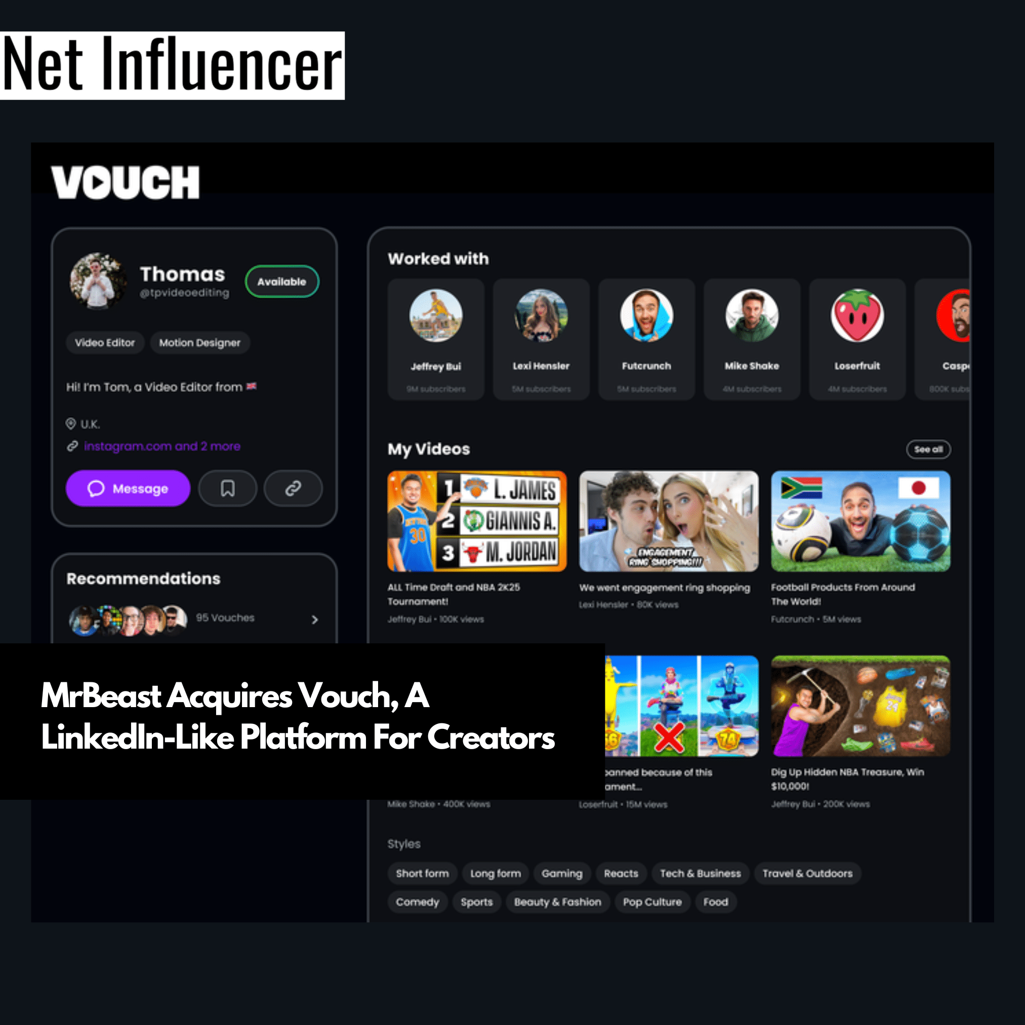 MrBeast Acquires Vouch, A LinkedIn-Like Platform For Creators